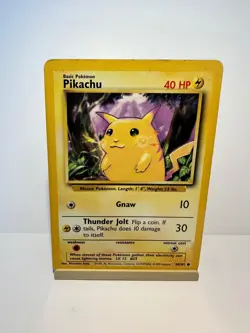 Pikachu 58/102 Common Base Set Unlimited Pokemon Moderately Played - Image 1