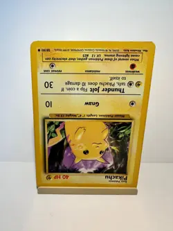 Pikachu 58/102 Common Base Set Unlimited Pokemon Moderately Played - Image 2