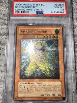 2006 YU-GI-OH! 1ST ED. STORM SHOOTER CDIP-ULTIMATE RARE #ENO32 GEM MT 10 - Image 1