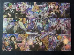 One Piece Collectible Foiled Character Anime 9 Waifu Cards CCG Wine Party - Image 1