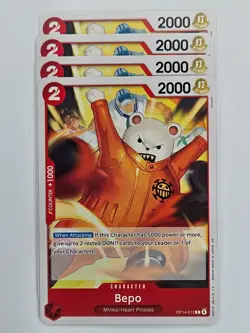 One Piece - 4x OP14-012 Bepo - Common - Image 1