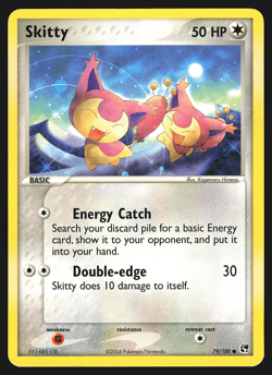 Skitty 79/100 EX Sandstorm Pokemon Card EXC - Image 1