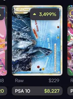 Lugia LEGEND Heartgold & Soulsilver Ultra Rare Holo Pokemon Card 114/123 Bottom - Image 4