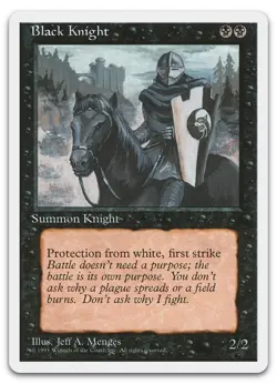 Black Knight (NM) Fourth Edition 4ED Magic MTG - Image 1