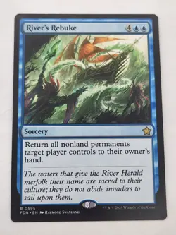River's Rebuke #595 (NM) Foundations FDN Magic MTG Free Shipping - Image 1
