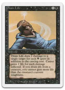 Drain Life (NM) Revised Edition 3ED Magic MTG - Image 1