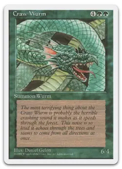 Craw Wurm (NM) Fourth Edition 4ED Magic MTG - Image 1