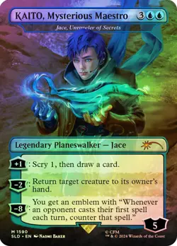 MTG JACE, UNRAVELER OF SECRETS (KAITO, MYSTERIOUS MAESTRO) FOIL Secret Lair NM - Image 1