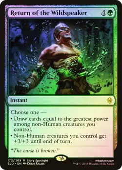 Magic The Gathering MTG RETURN OF THE WILDSPEAKER FOIL Throne of Eldraine NM - Image 1