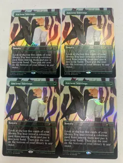 MTG Promo Foil 4x Ancient Stirrings x4 Secret Lair Play RCQ Full art - Image 1