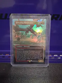 MTG Magic the Gathering REX Jurassic Park World Foil #19 Swooping Pteranodon - Image 1