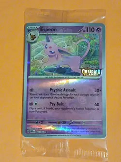 SEALED Pokemon Scarlet & Violet Espeon 086/197 Best Buy Promo Reverse Holo - Image 2