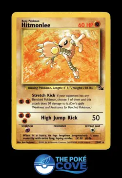 Hitmonlee 22/62 | Fossil Unlimited | Pokemon Rare | HP - Image 1