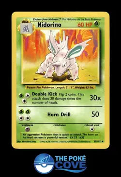 Nidorino 37/102 | Base Set Unlimited | Pokemon Uncommon | LP - Image 1