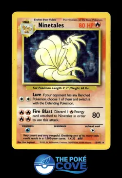 Ninetales 12/102 | Base Set Unlimited Holo | Pokemon Holo Rare Holo | MP - Image 1