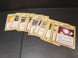16 Japanese Pokemon Trainer Lot No Rarity Gym Heroes Brock Misty Erika Lt Surge - Image 2