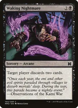 Waking Nightmare 103 MM2 Discard Black Sorcery Common MTG Arcane 2015 Foil Cotie - Image 1