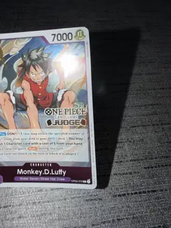Carte One Piece Monkey.D.Luffy OP03-070 Promo JUDGE Foil English Card - Image 5