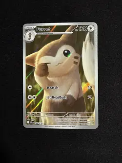 Pokemon TCG Furret Card 168/159 Journey Together Near Mint Condition - Image 1