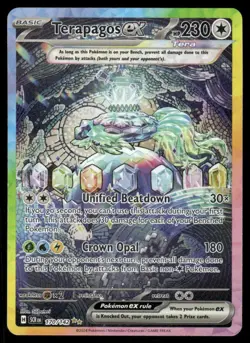 Pokemon Cards Terapagos ex 170/142 Stellar Crown Special Illustration Rare NM - Image 1