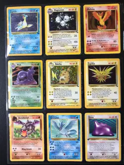 FOSSIL Set complete 1999 Pokemon trading cards MP - Image 2