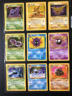FOSSIL Set complete 1999 Pokemon trading cards MP - Image 4