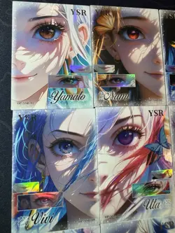 One Piece Collectible Foiled Character Anime 9 Waifu Cards CCG Portrait Eye - Image 2