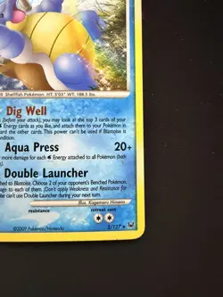 Pokemon TCG Blastoise Holo Rare Card 2/127 Platinum Base Set 2009 - Image 3