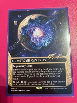 1x MTG Gemstone Caverns (Borderless) Edge of Eternities: Stellar Sights - NM #16 - Image 1