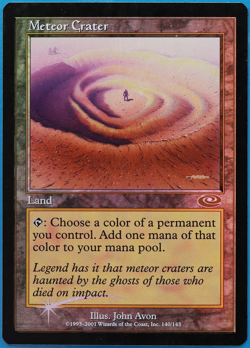 Meteor Crater FOIL Planeshift PLD Land Rare MAGIC MTG CARD (ID# 501196) ABUGames - Image 1