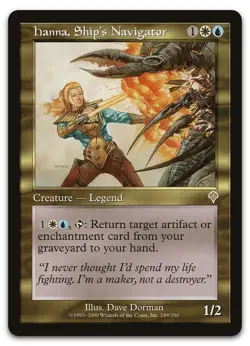Hanna, Ship's Navigator #249 (NM) Invasion INV Magic MTG - Image 1