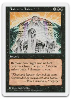 Ashes to Ashes (NM) Fifth Edition 5ED Magic MTG - Image 1