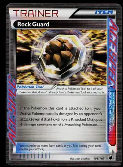 Pokemon Card - Rock Guard Plasma Freeze 108/116 Rare ACE 2013 - Image 1