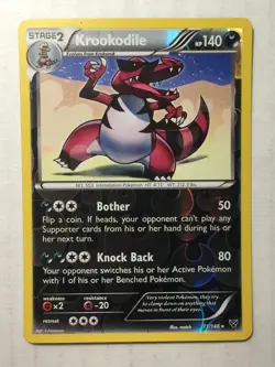 Pokemon Card XY Base Set Reverse Holo Krookodile 71/146. FREE SHIPPING! - Image 1