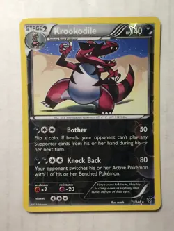 Pokemon Card XY Base Set Reverse Holo Krookodile 71/146. FREE SHIPPING! - Image 3