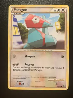 Pokemon Card HGSS Triumphant Porygon 73/102. - Image 1