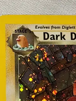 NM Dark Dugtrio - Holo Swirl #6 Team Rocket Pokemon TCG - Image 3