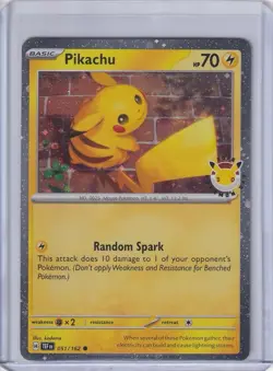 Pikachu 051/162 Pokemon Day 2026 30th Anniversary Stamped Promo Pokemon TCG NM - Image 1
