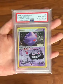 Kouki Saitou Signed Pokemon Gengar EX Legend Maker PSA 8 Regional Champs - Image 1