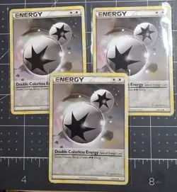 ×3 Pokemon Double Colorless Energy 103/123 Special Energy 2010 English TCG - Image 1