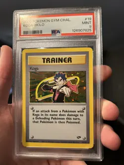 Pokemon Koga Trainer Holo 19/132 Gym Challenge 2000 PSA 9 MINT w/ SWIRL!!! - Image 2