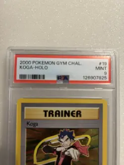 Pokemon Koga Trainer Holo 19/132 Gym Challenge 2000 PSA 9 MINT w/ SWIRL!!! - Image 3