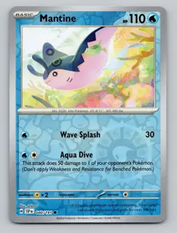 Reverse Holo Mantine 040/191 Common Surging Sparks Pokemon - Image 1