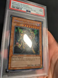 Yugioh Invader of Darkness IOC-111 1st Edition Secret Rare PSA 9 Mint! - Image 3