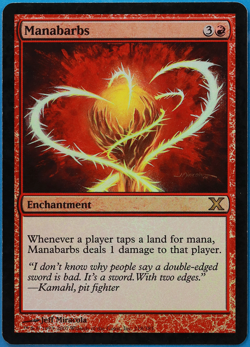 Manabarbs FOIL 10th Edition PLD Red Rare MAGIC MTG CARD (ID# 501192) ABUGames - Image 1