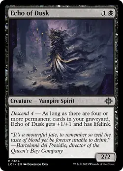 Echo of Dusk 104 LCI Black Vampire Spirit Descend 2023 Cava Common MTG Foil En - Image 1