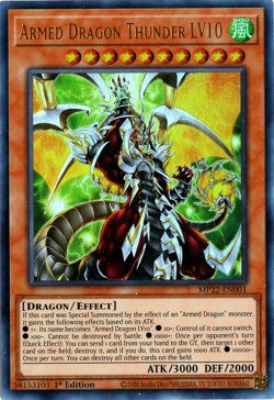Armed Dragon Thunder LV10 - MP22-EN001 - Ultra Rare 1st Edition - Yugioh - Image 1