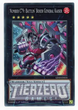 Yugioh Number C79: Battlin' Boxer General Kaiser LD10-EN035 Super Rare NM/LP - Image 1