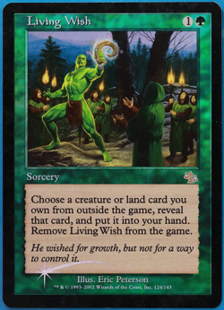 Living Wish FOIL Judgment PLD Green Rare MAGIC MTG CARD (ID# 501187) ABUGames - Image 1