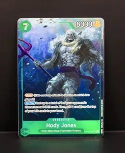 One Piece Hody Jones OP06-035 Super Rare Foil Alternate Alt Art English Bandai - Image 1